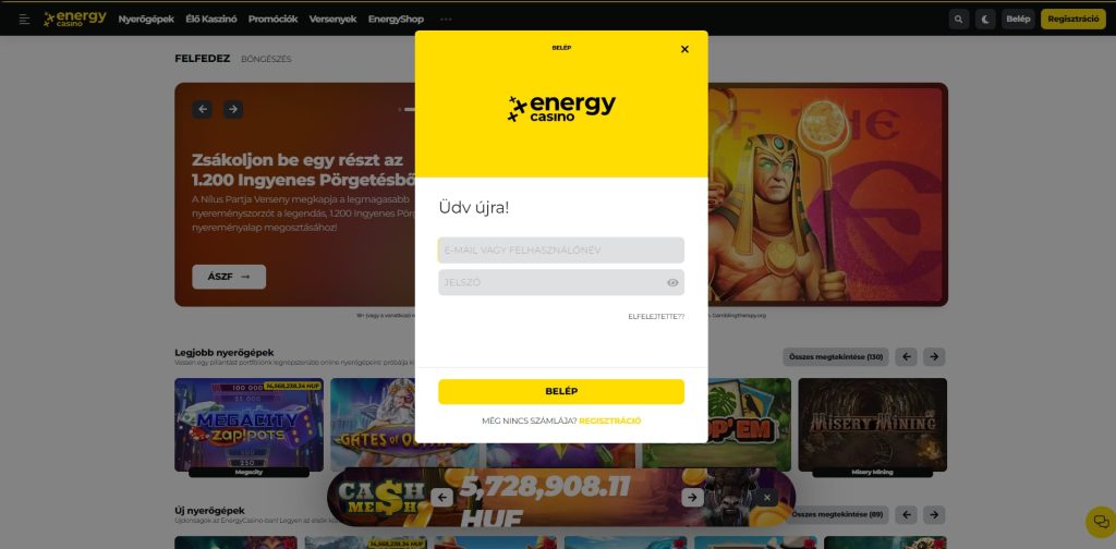 energycasino regisztracio