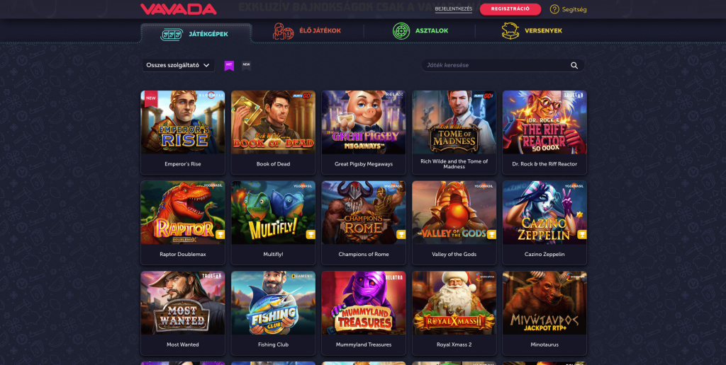 Vavada Casino Nyerőgépek