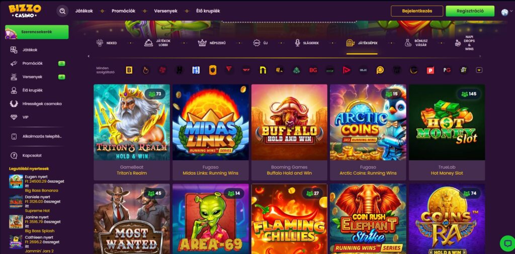 bizzo Nyerőgépek