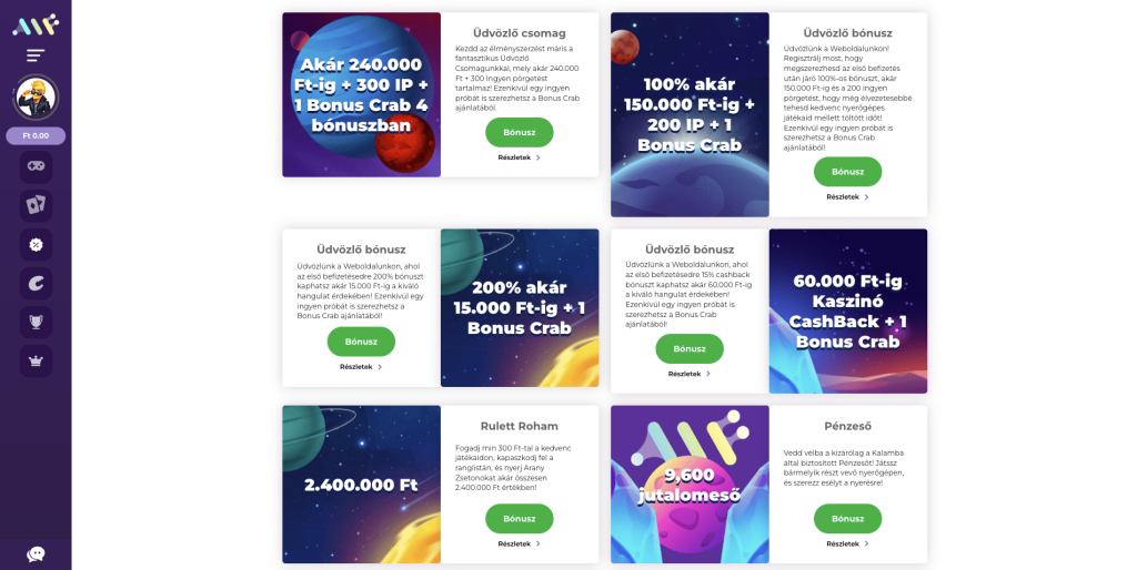 Alf Casino Bónuszok