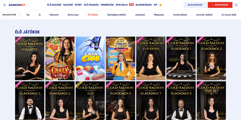 BankonBet Casino Élő játékok