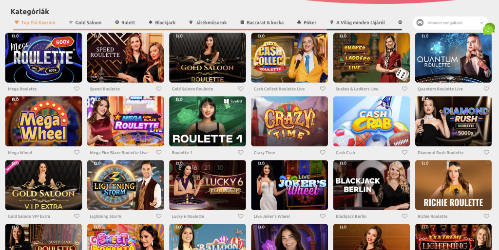 Cadoola Casino Élő játékok