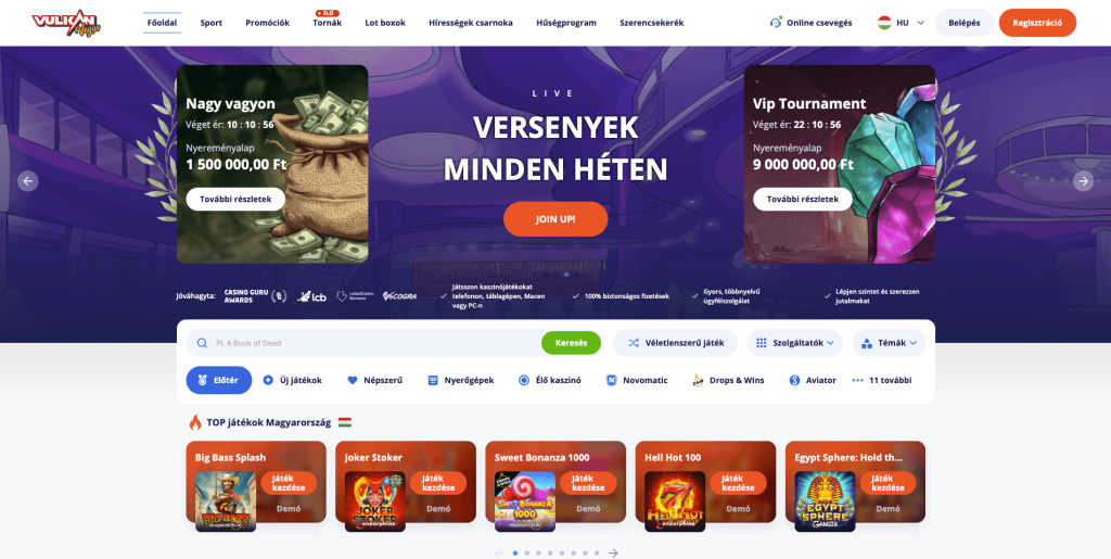 VulkanVegas Casino Magyarország