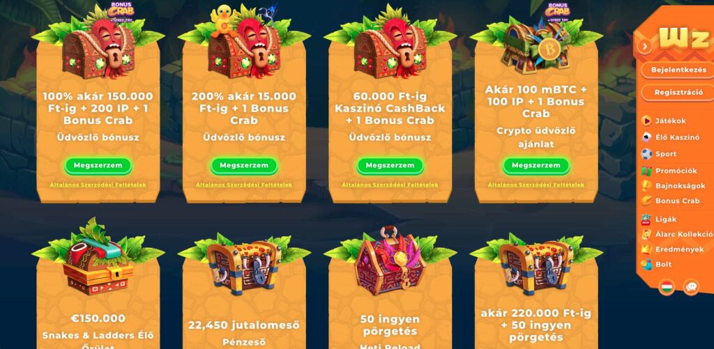 Wazamba Casino bónuszok