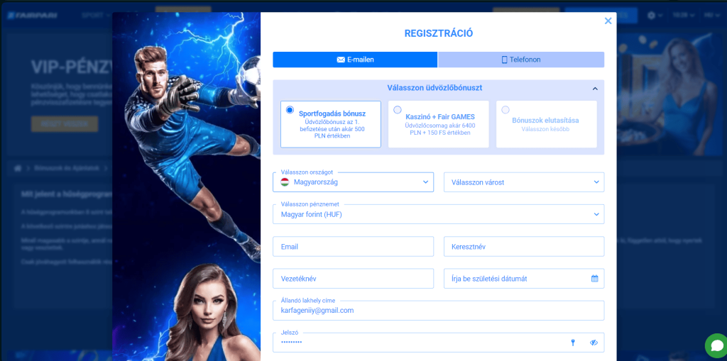 FairPari Casino regisztráció