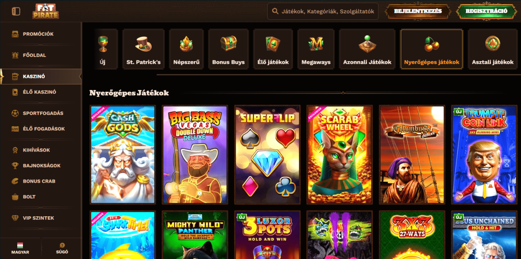 Fat Pirate Casino nyerőgépek