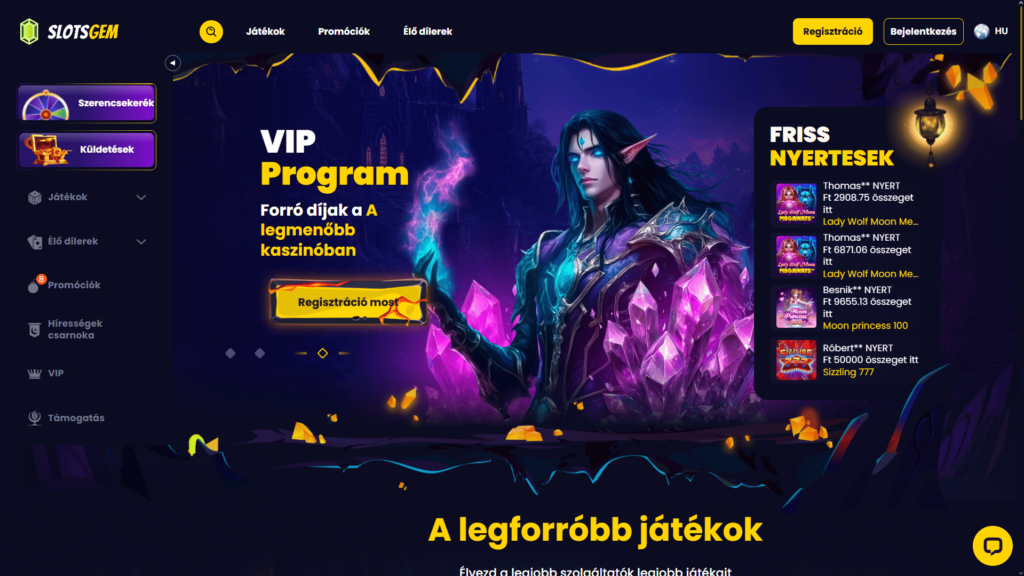 SlotsGem Casino Magyarország