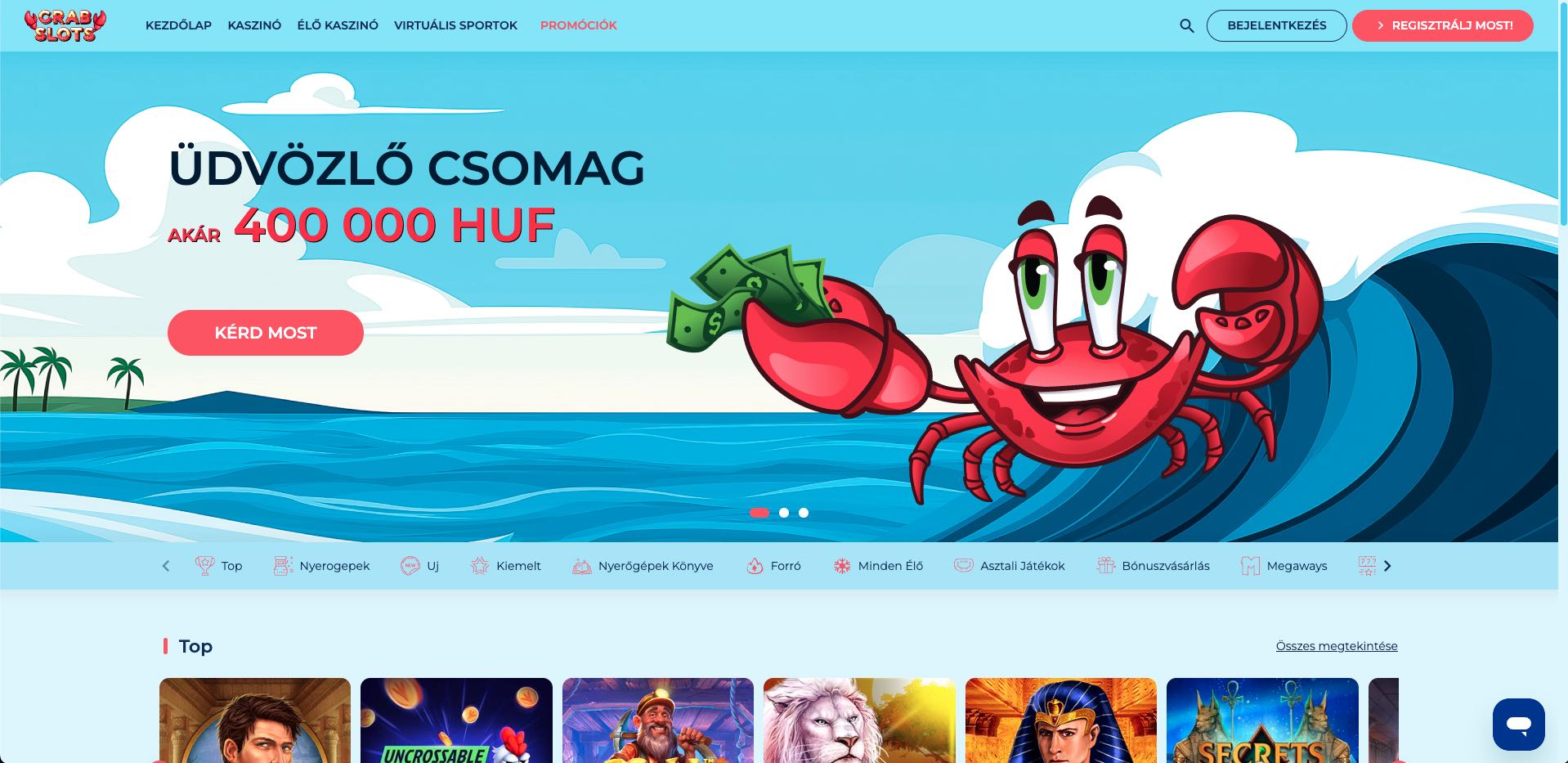 CrabSlots Casino Magyarország