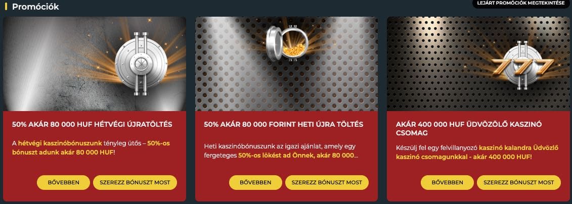 777Vault Casino bónuszok