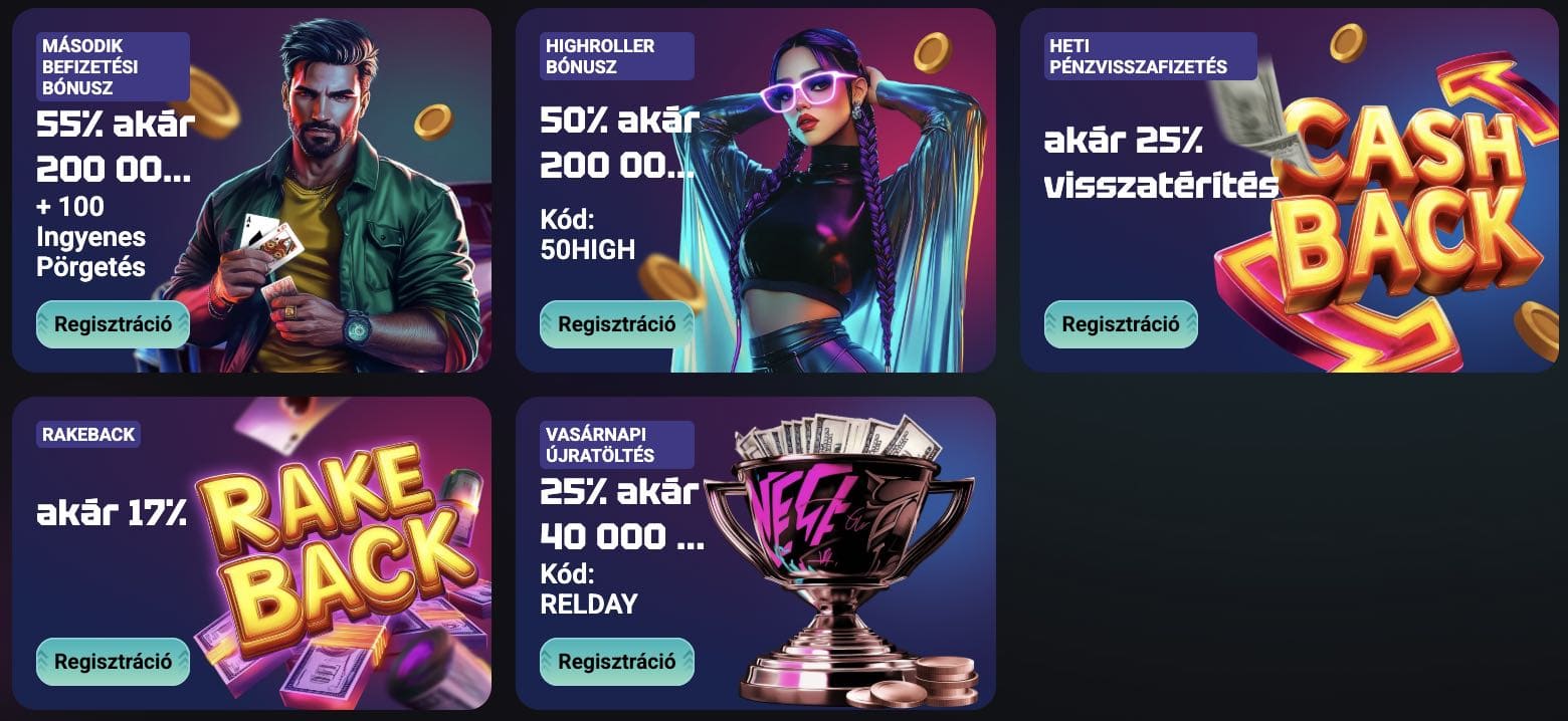 NeedForSlots Casino bónuszok