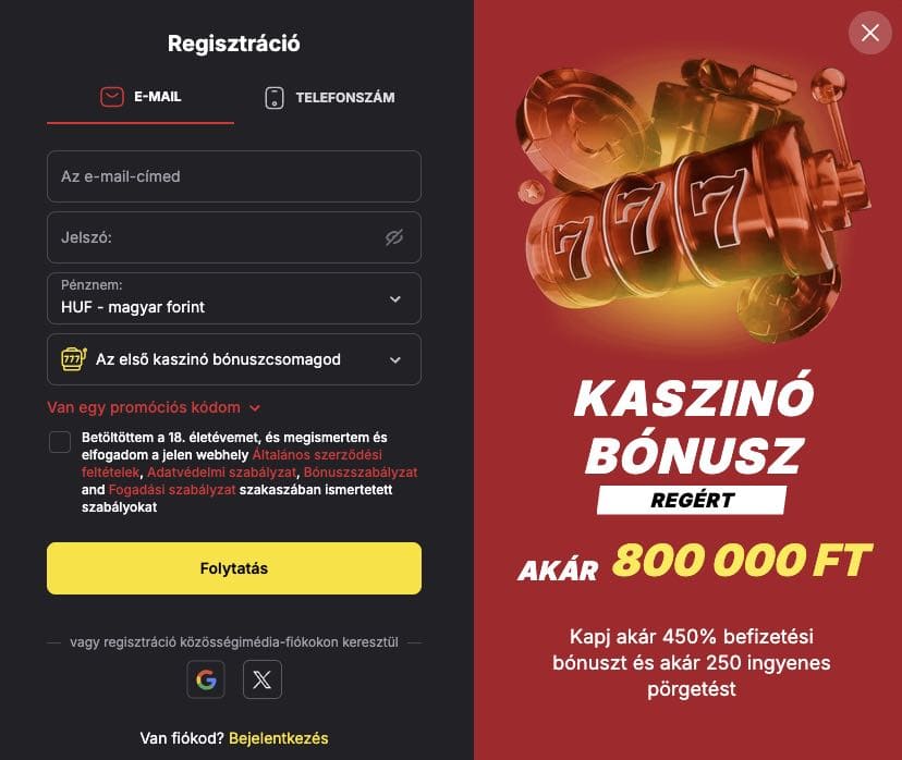 Vulkan Spiele Casino regisztráció