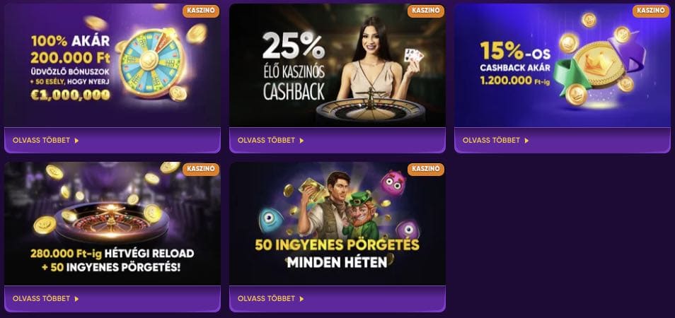 Kingmaker Casino bónuszok