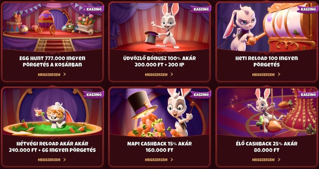 Magius casino bónuszok