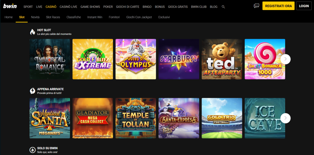 Slot del casinò Bwin