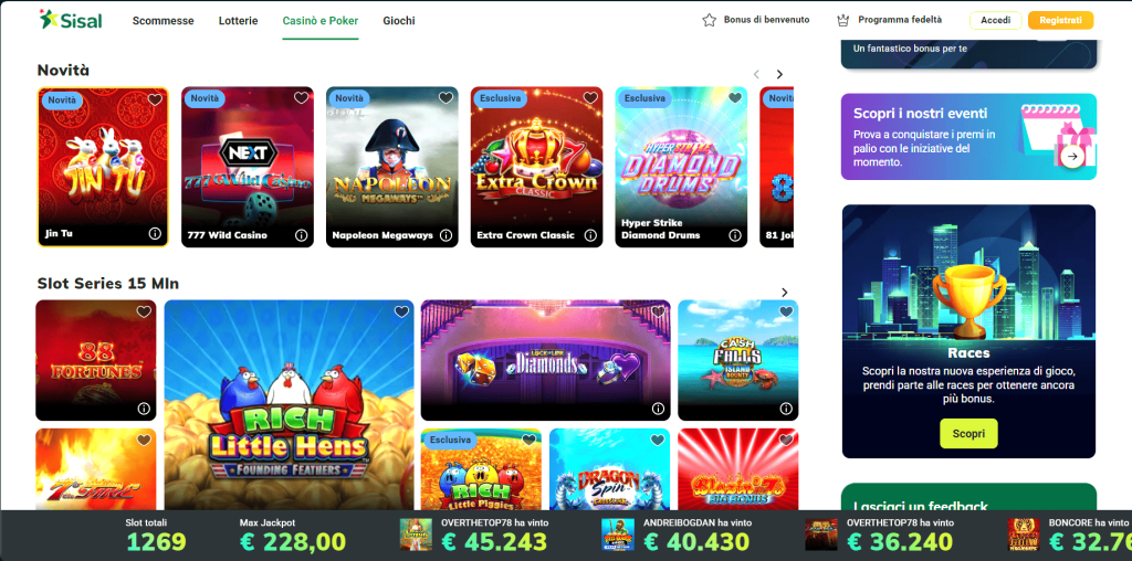 Slot del casinò Sisal