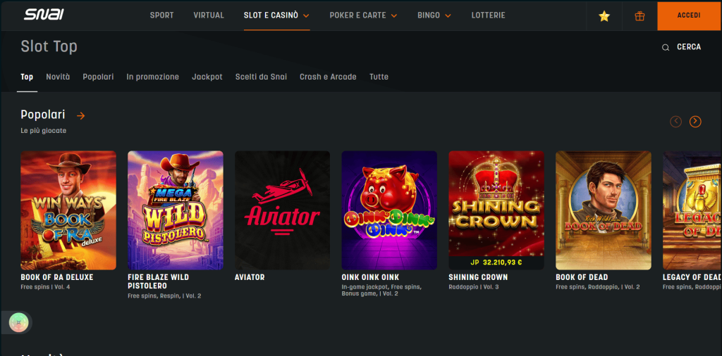 Slot del casinò Snai