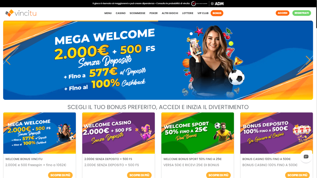 Vincitu casinò Italia