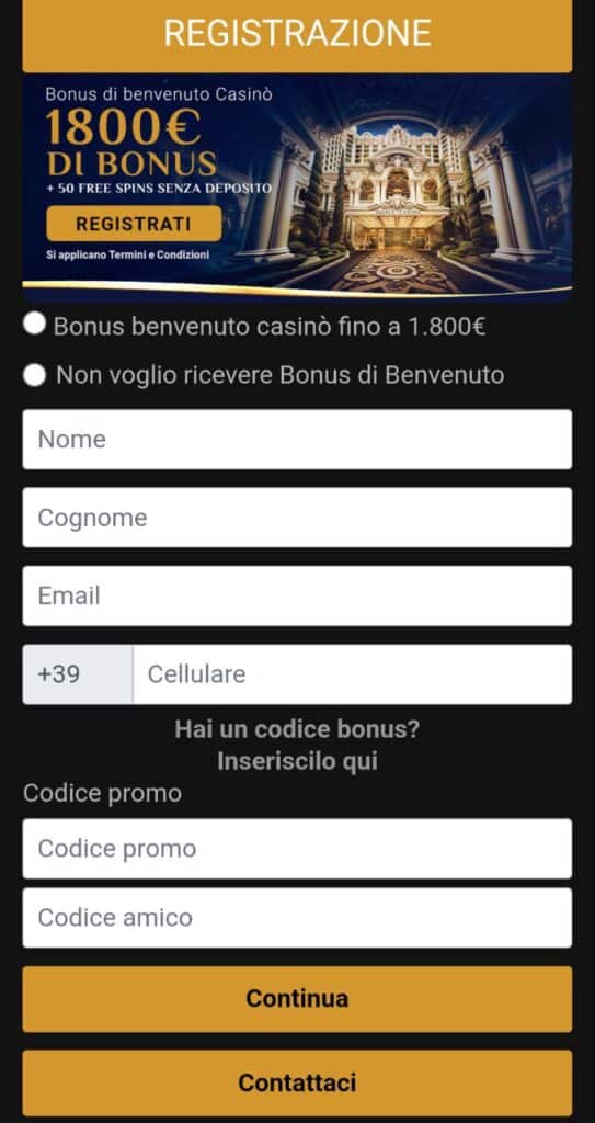 spin palace casino mobile registrazione