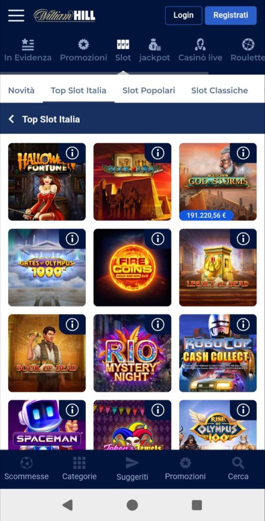 william hill casino mobile slot