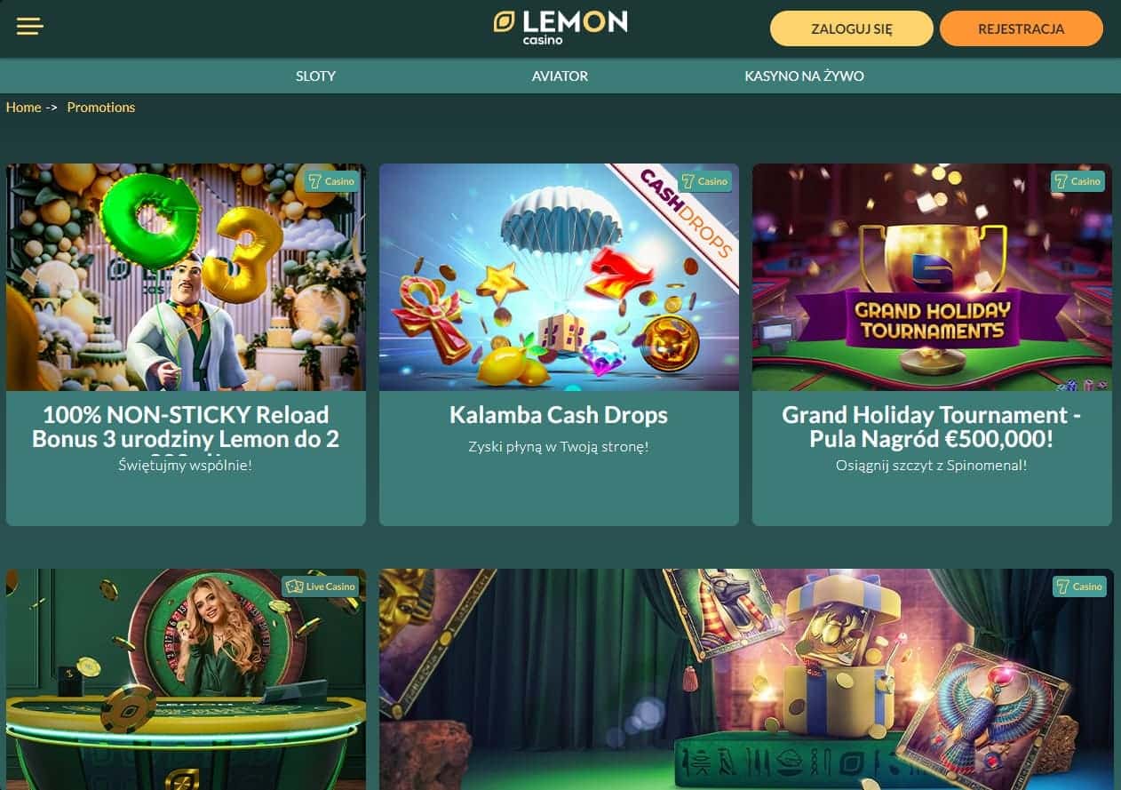 Lemon Casino bonusy
