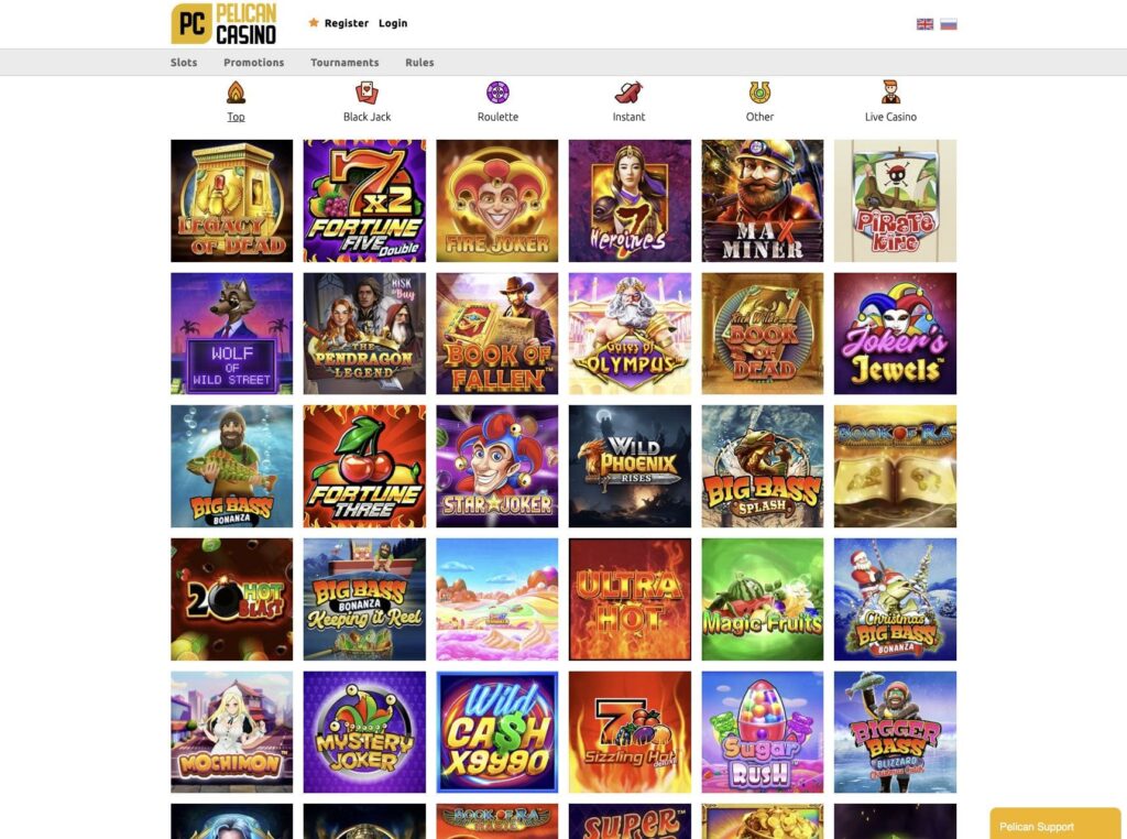 Automaty do gry w kasynie Pelikan