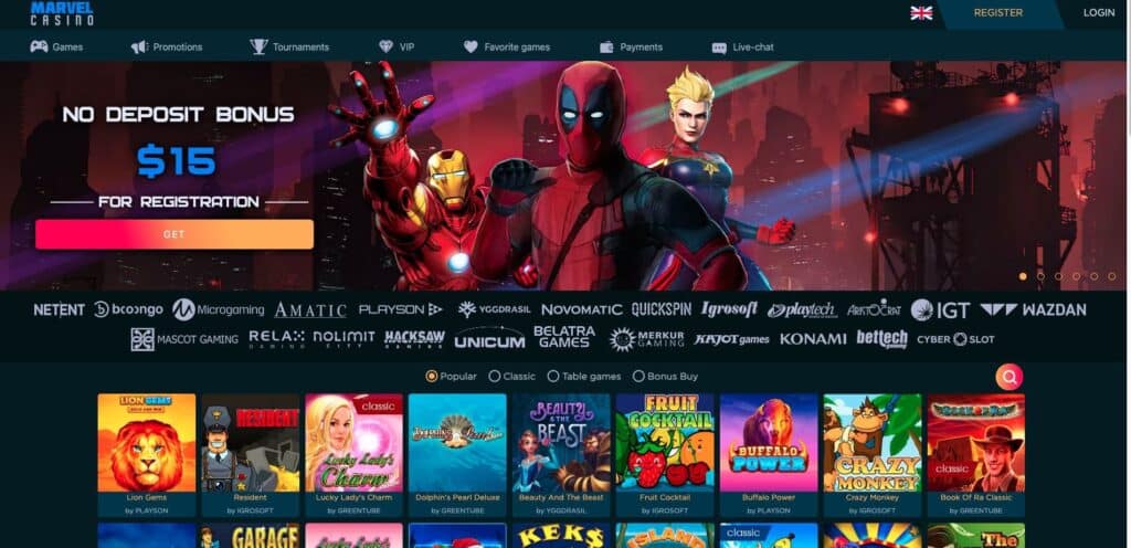 Marvel casino oficjalna strona