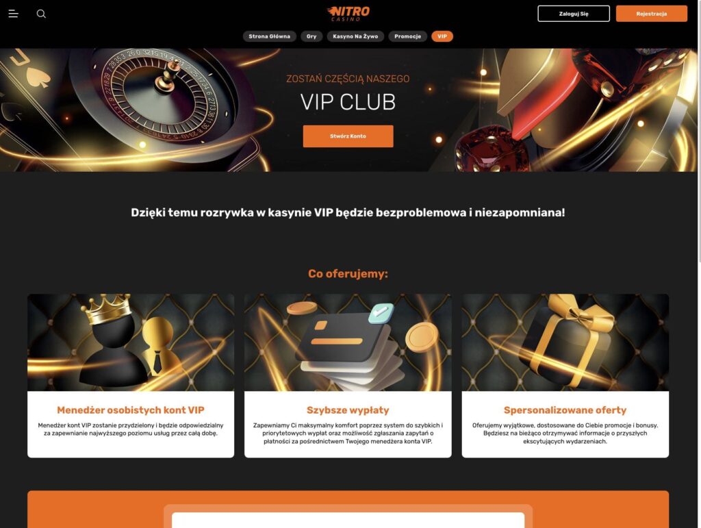 Nitro casino Program lojalnościowy