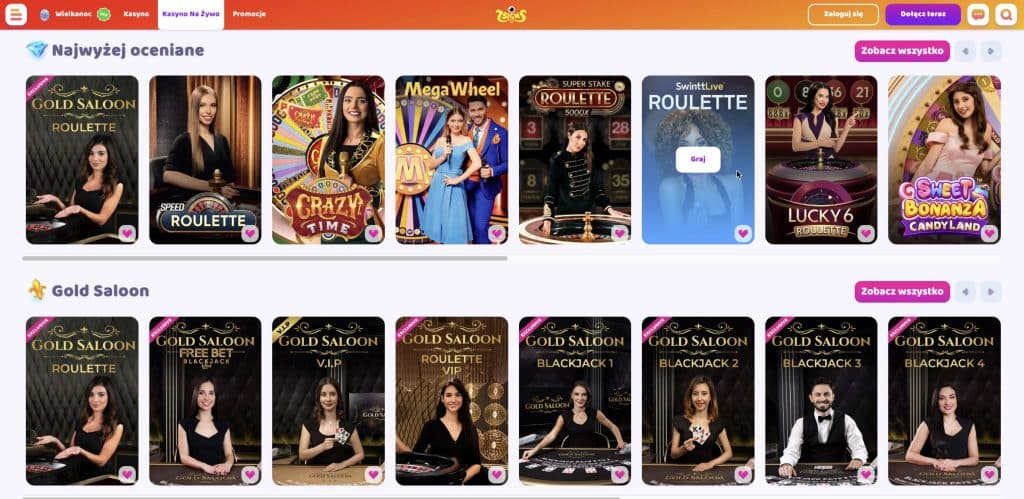 7Signs casino gra z krupierami na żywo