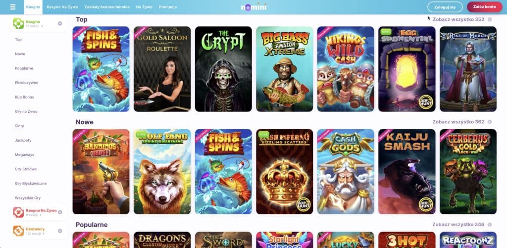 Nomini casino oficjalna strona