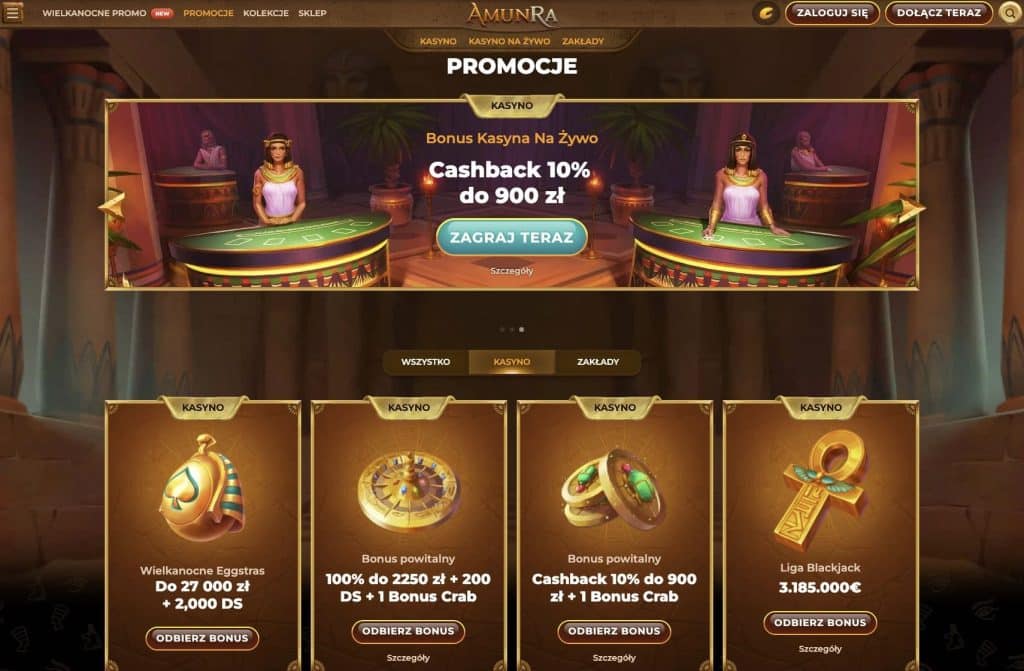 AmunRa casino bonusy