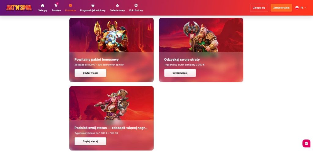 HitnSpin casino bonusy