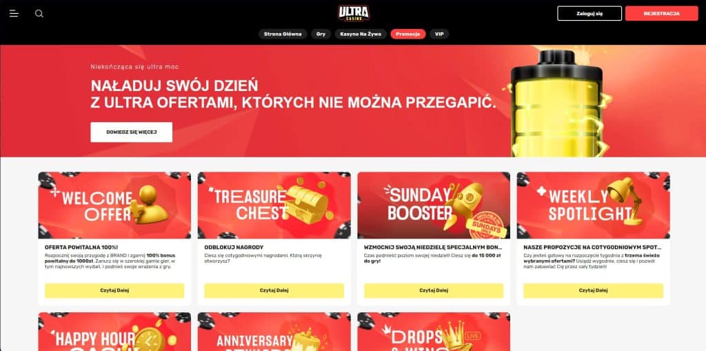 ultra casino promocje