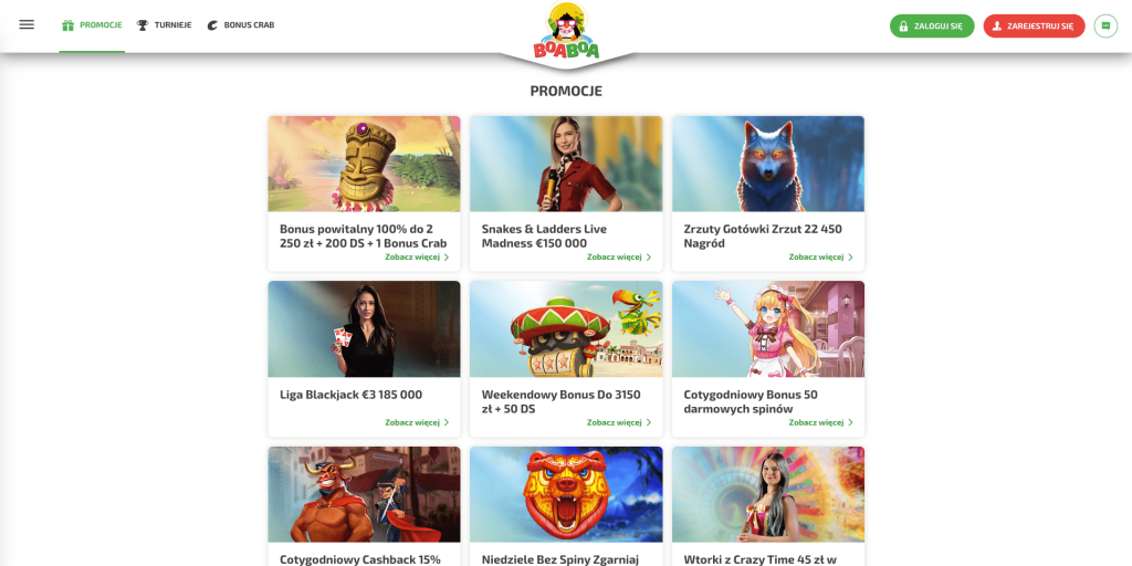 BoaBoa casino bonusy