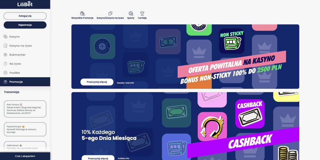 Lilibet casino bonusy