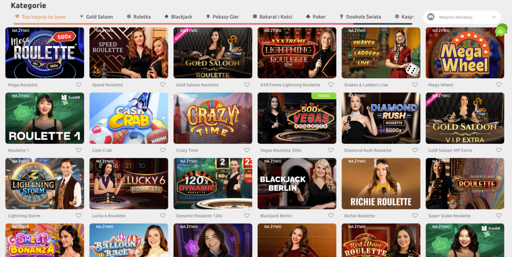 Gra z krupierami na żywo