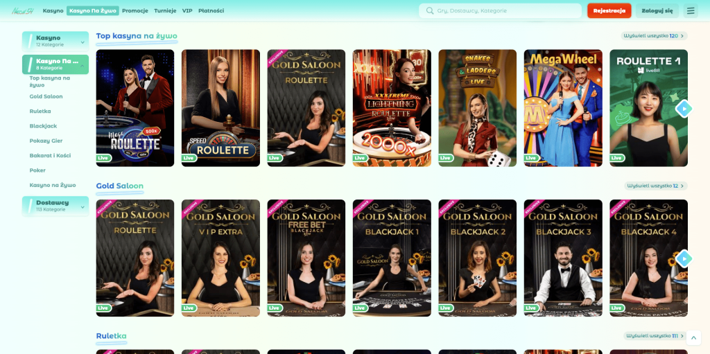 Gra z krupierami na żywo