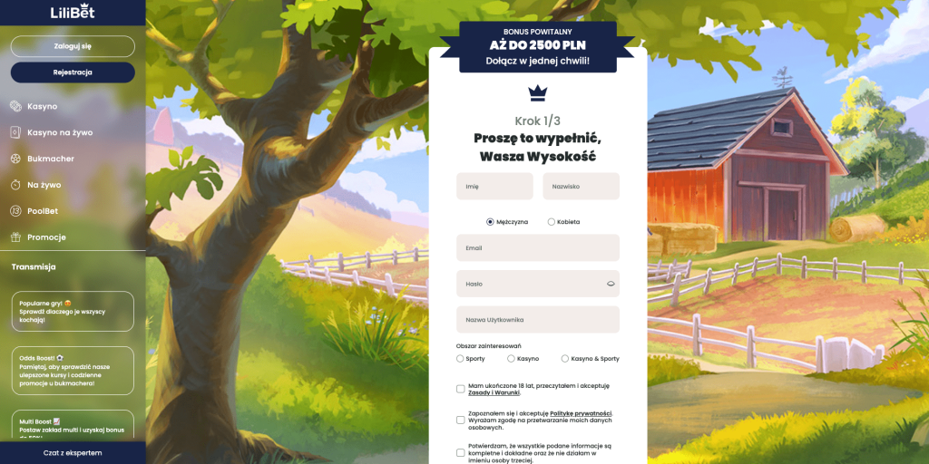 Lilibet casino rejestracja konta