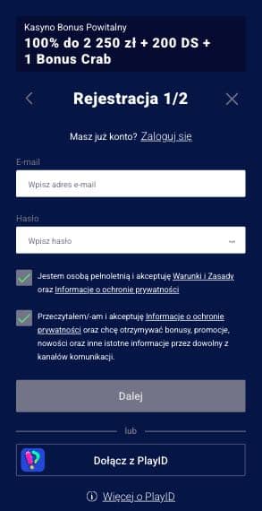 Frumzi casino rejestracja konta
