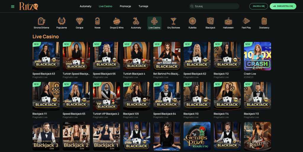 Gra z krupierami na żywo