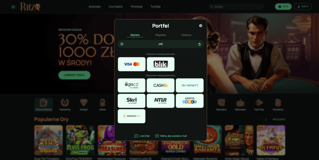 Metody Wpłaty i Wypłat