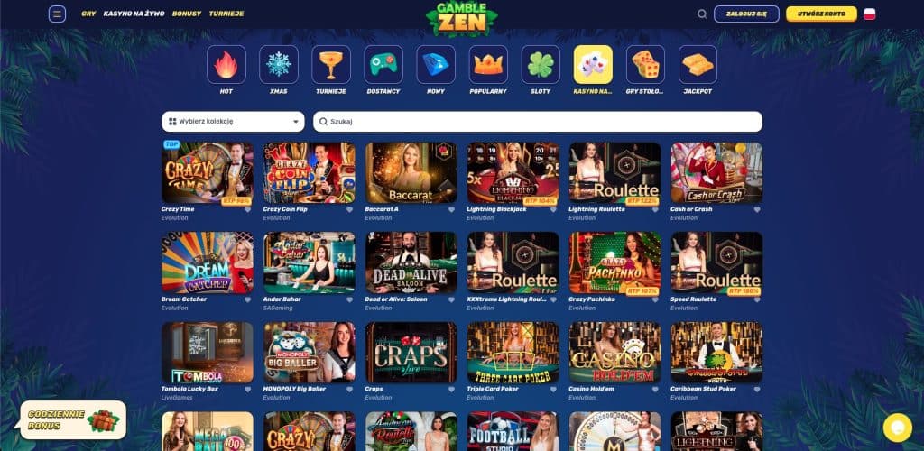 Gra z krupierami na żywo