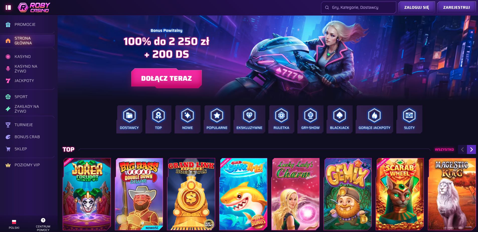 Roby casino Polska