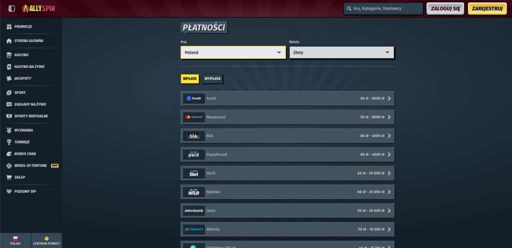 Metody Wpłaty i Wypłat