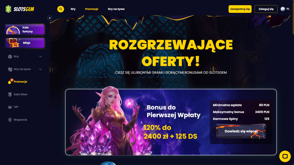 SlotsGem casino bonusy