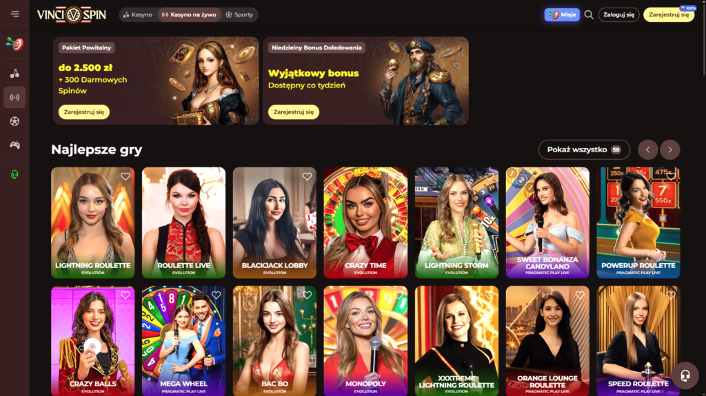 Gra z krupierami na żywo