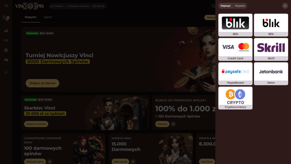 Metody Wpłaty i Wypłat