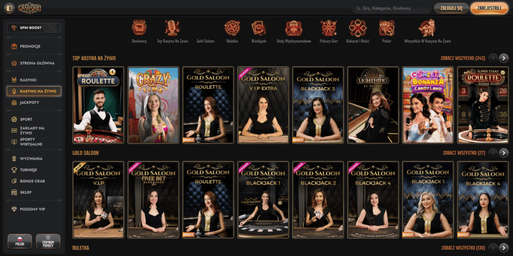 Gra z krupierami na żywo