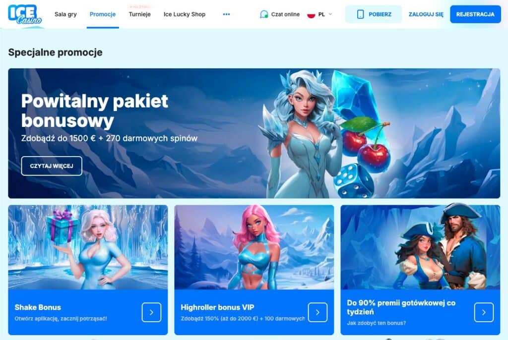 Ice casino bonusy