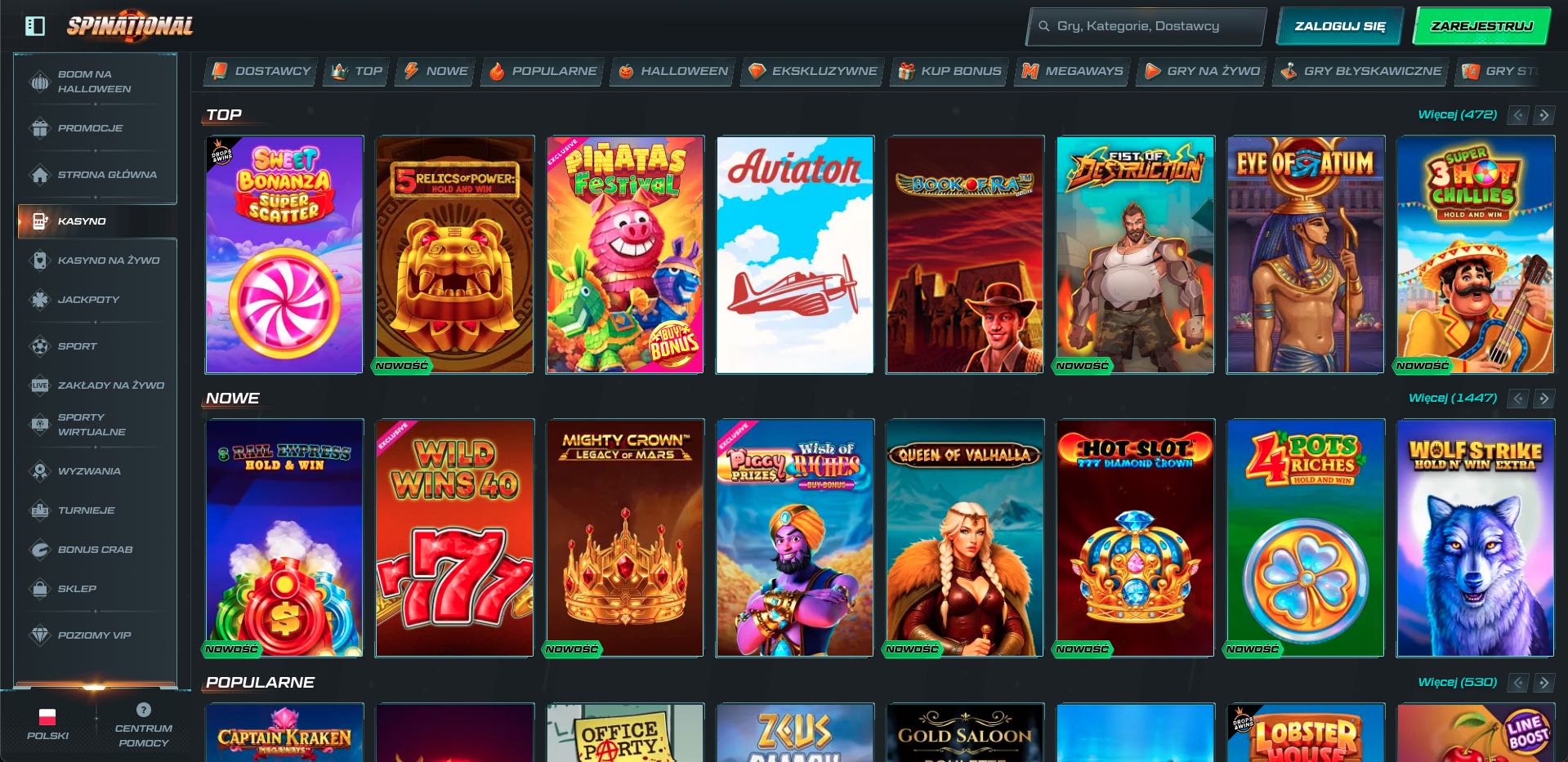 Spinational casino automaty do gier