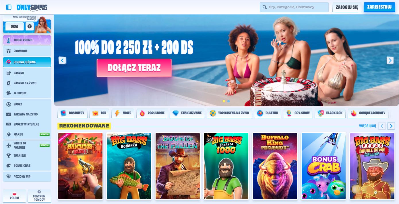 OnlySpins casino Polska